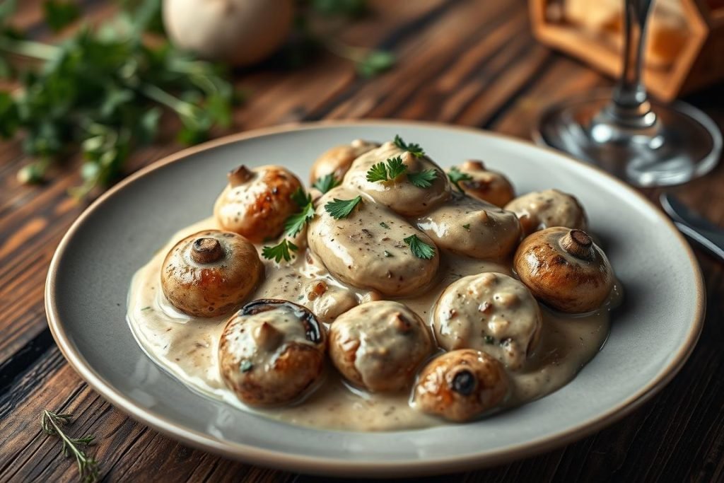 Creamy Garlic Mushrooms