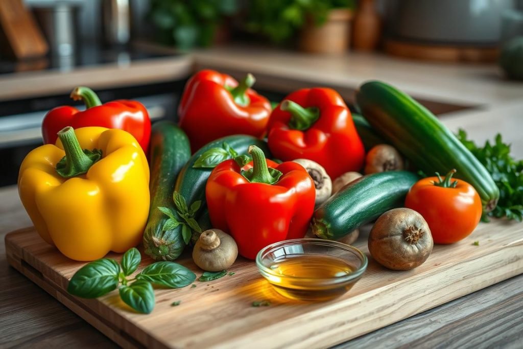Fresh ingredients for sautéing