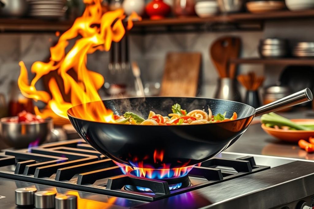 High-Heat Burner System for Wok Cooking