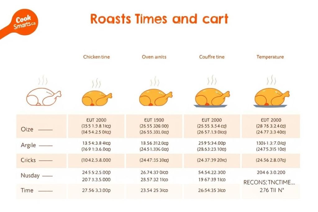 Roasting times and temperatures chart
