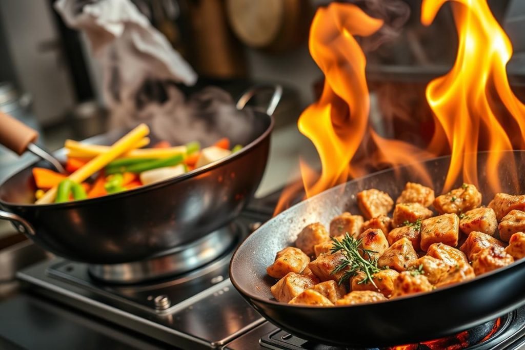 high-heat cooking techniques