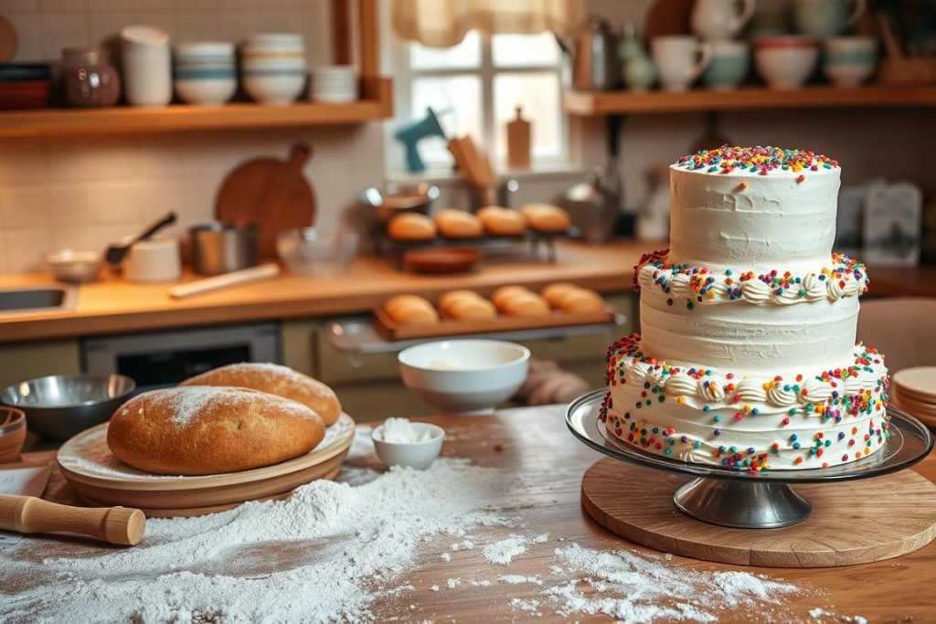 home bread baking and cake baking