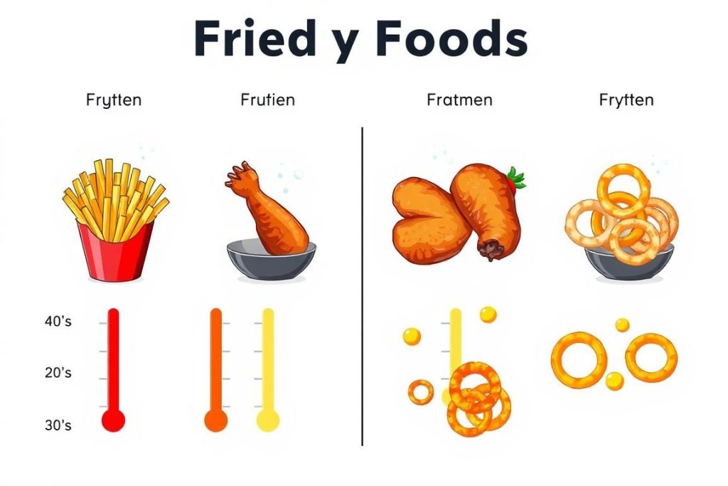 optimal frying temperatures for various foods