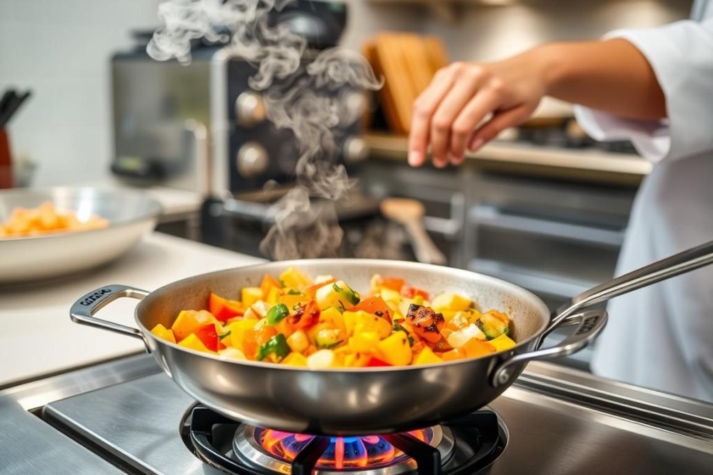 uniform cooking during sautéing