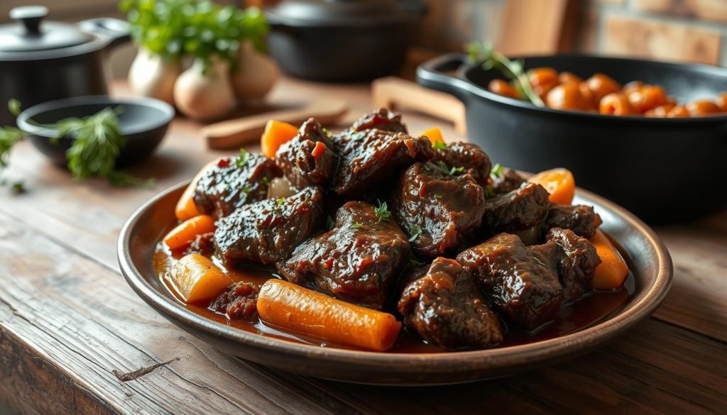 Braised beef