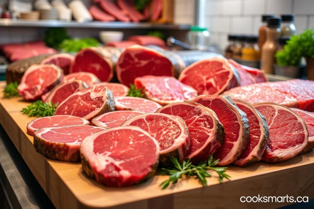 Selecting Beef Loin at Butcher