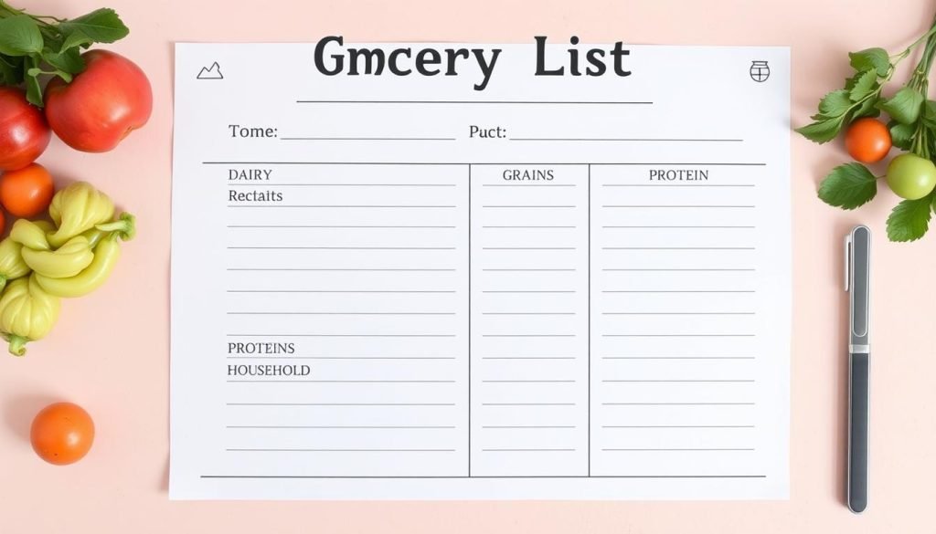 grocery list template grocery list template