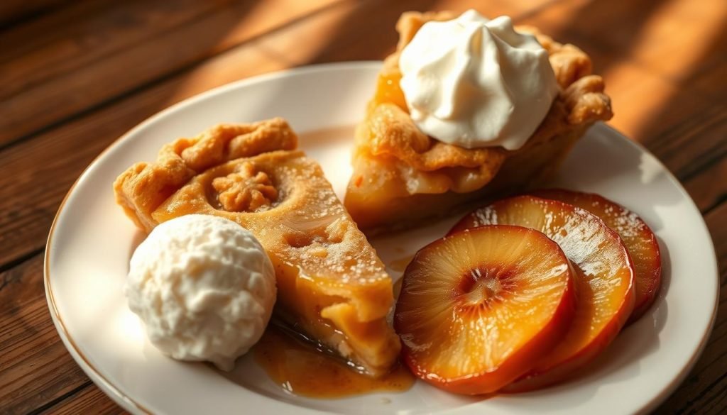 Apple Desserts served with ice cream