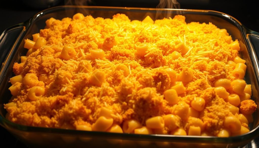 Baked Mac and Cheese preparation