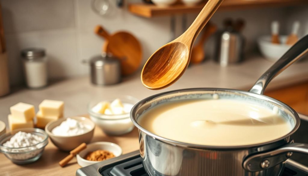 Bechamel sauce preparation