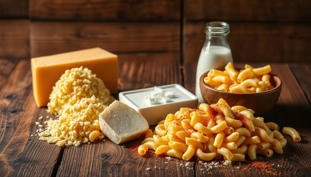 Cheesy Mac and Cheese ingredients
