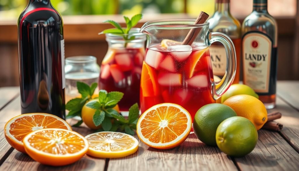 Classic sangria ingredients