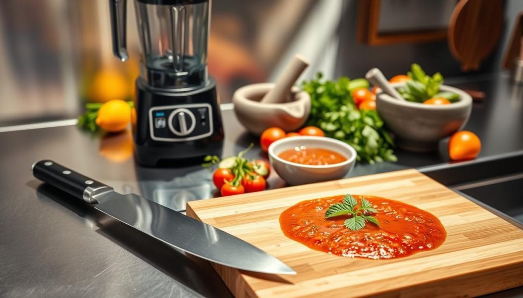 Essential tools for making gazpacho