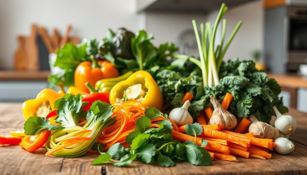 Fresh ingredients for vegan stir-fry Fresh ingredients for vegan stir-fry