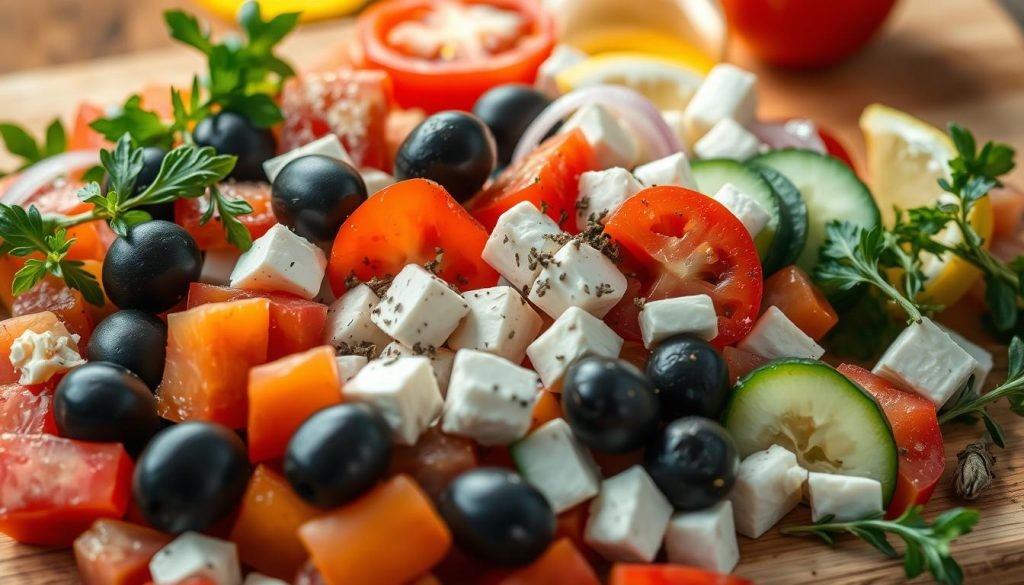 Greek Salad ingredients