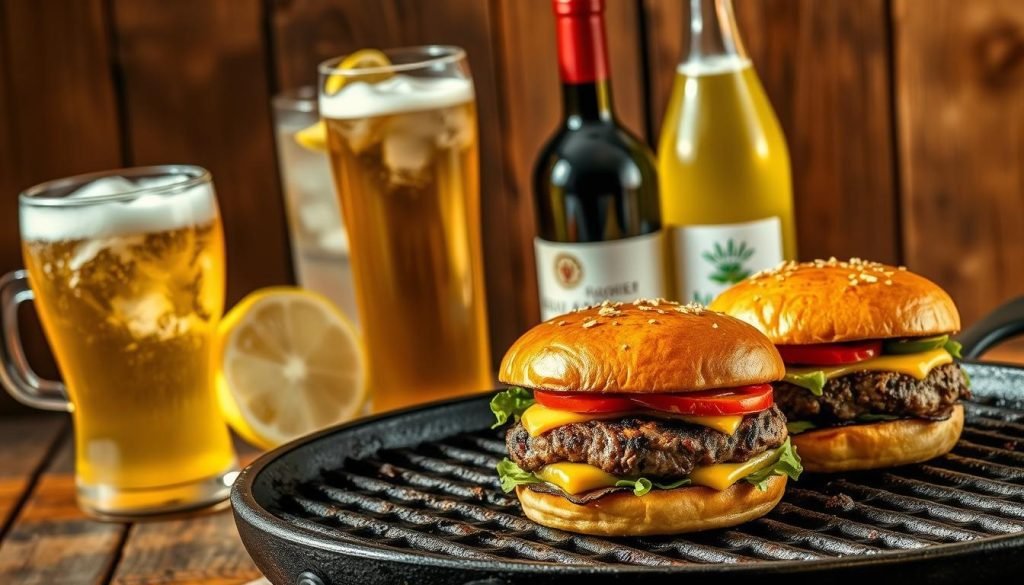 Grilled Burgers with Beverage Pairings