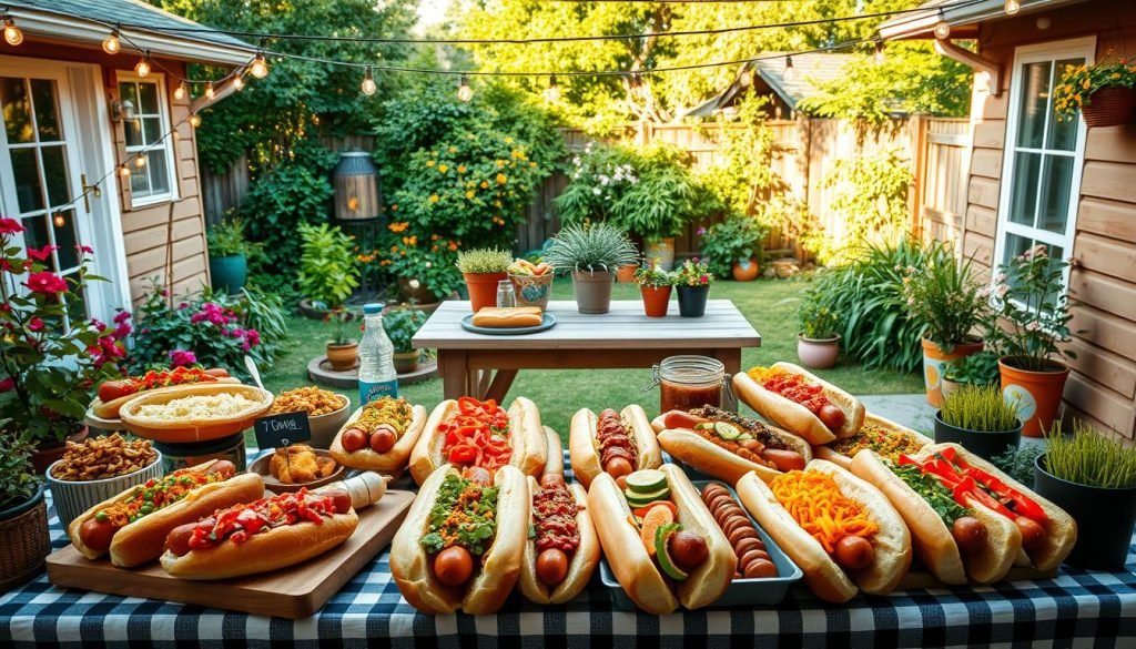 Hot Dog Party setup