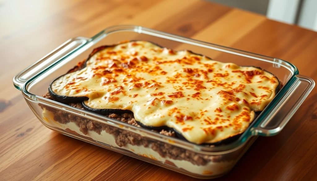 Layering moussaka
