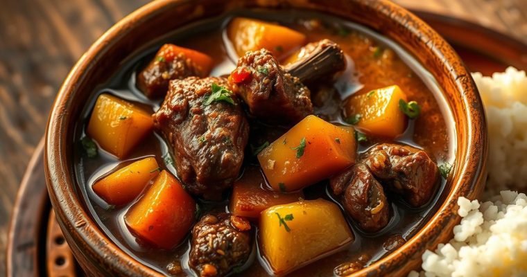 Caribbean Oxtail Stew: Rich & Hearty