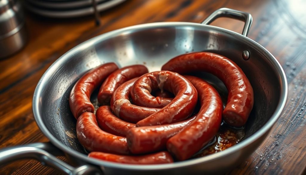 Preparing Italian Sausage