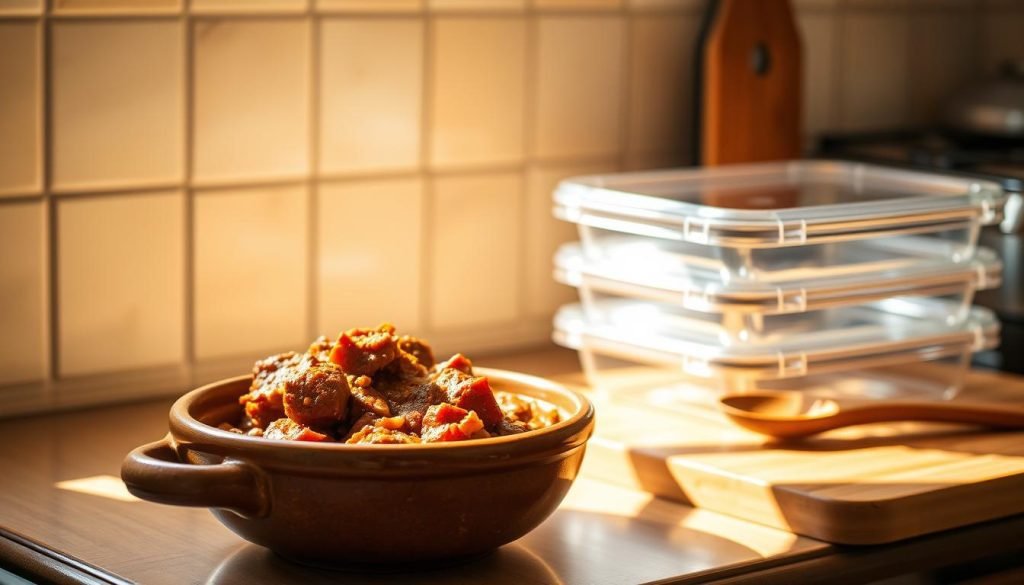 Storing Spicy Goat Curry