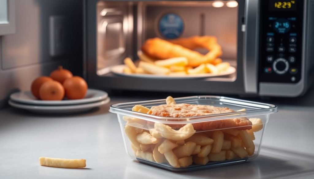 Storing and reheating fish and chips