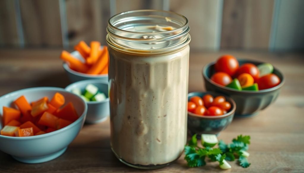 Storing homemade hummus