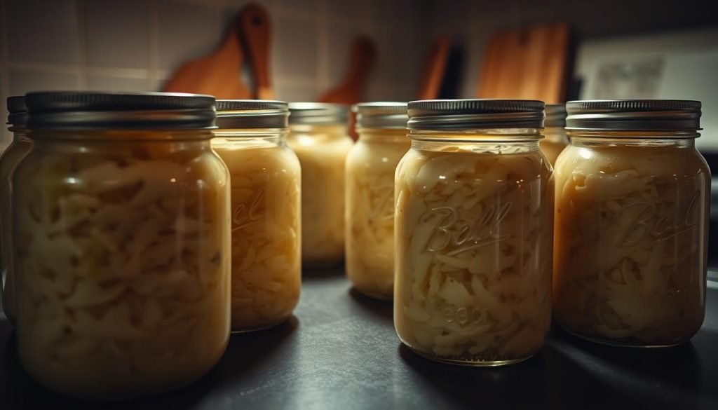 Storing homemade sauerkraut