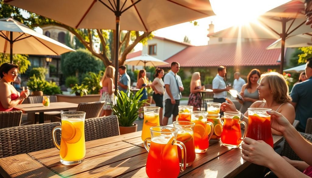 Summer drinks sangria party