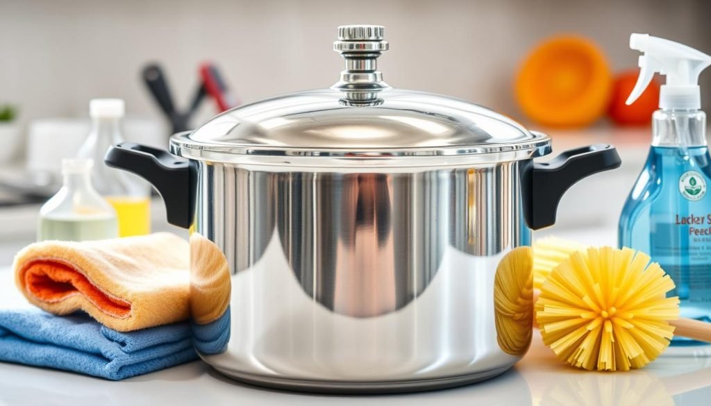 cleaning a pressure cooker cleaning a pressure cooker