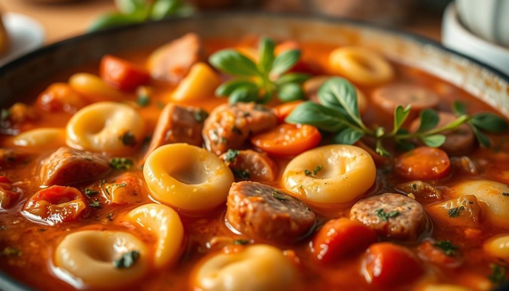 easy Italian sausage tortellini dish