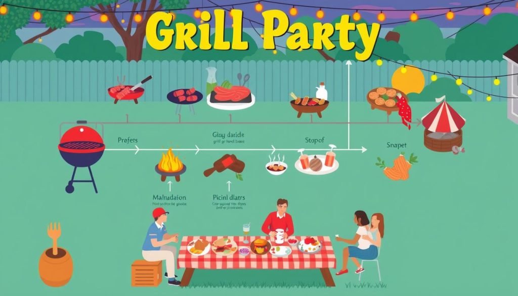 grill party timeline
