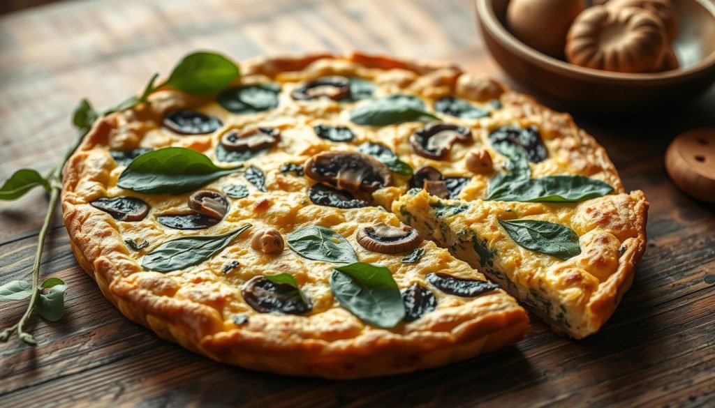 mushroom and spinach frittata