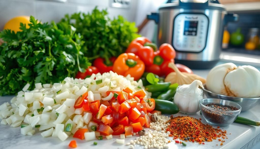 preparing ingredients for pressure cooking preparing ingredients for pressure cooking