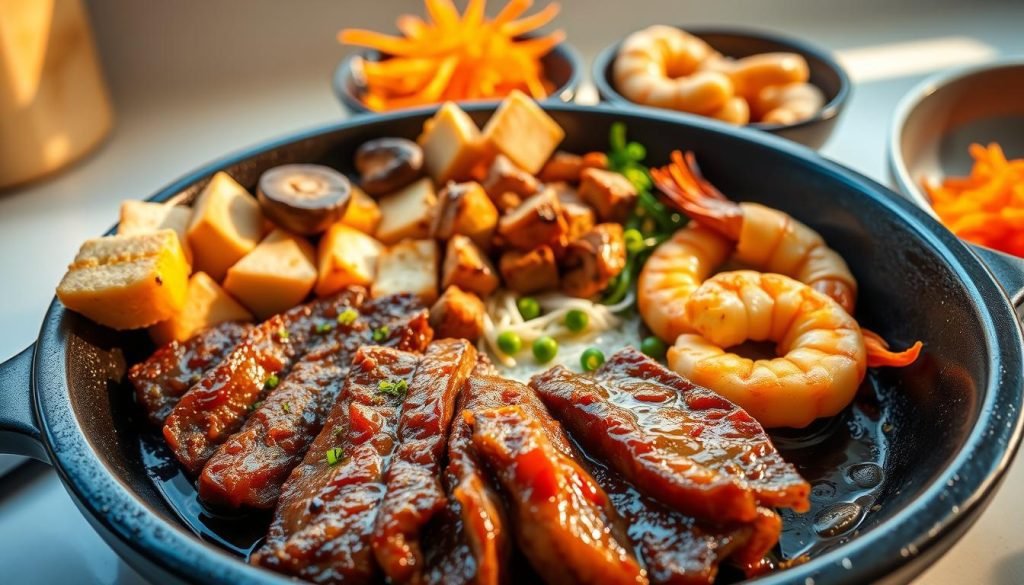 protein options for bibimbap
