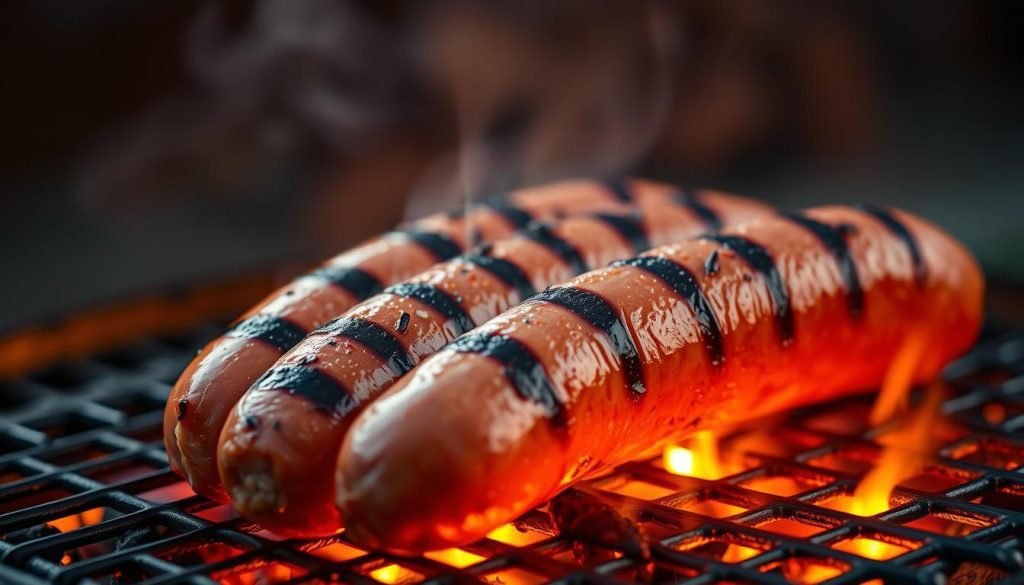 Grilling Italian sausage