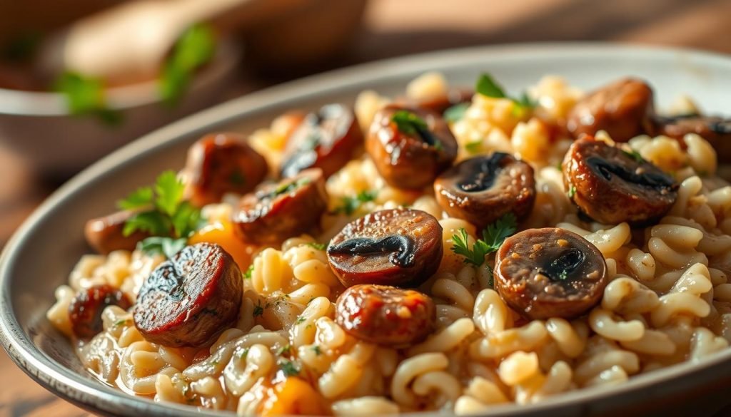 Hearty Sausage and Mushroom Risotto