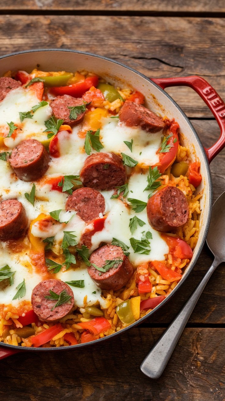 Hearty Italian Sausage and Rice Skillet Meal