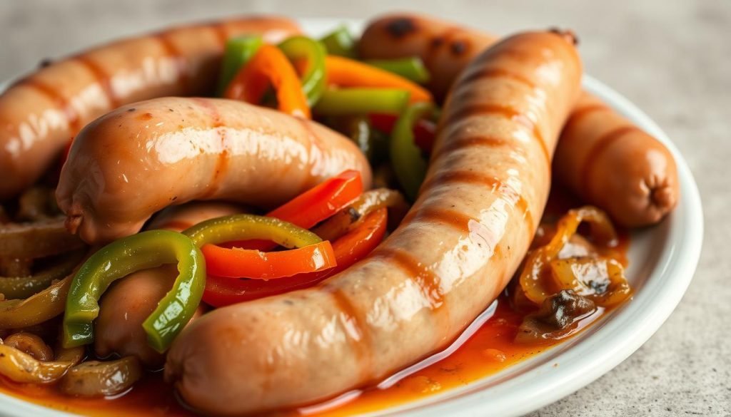 gluten-free Italian sausage and peppers