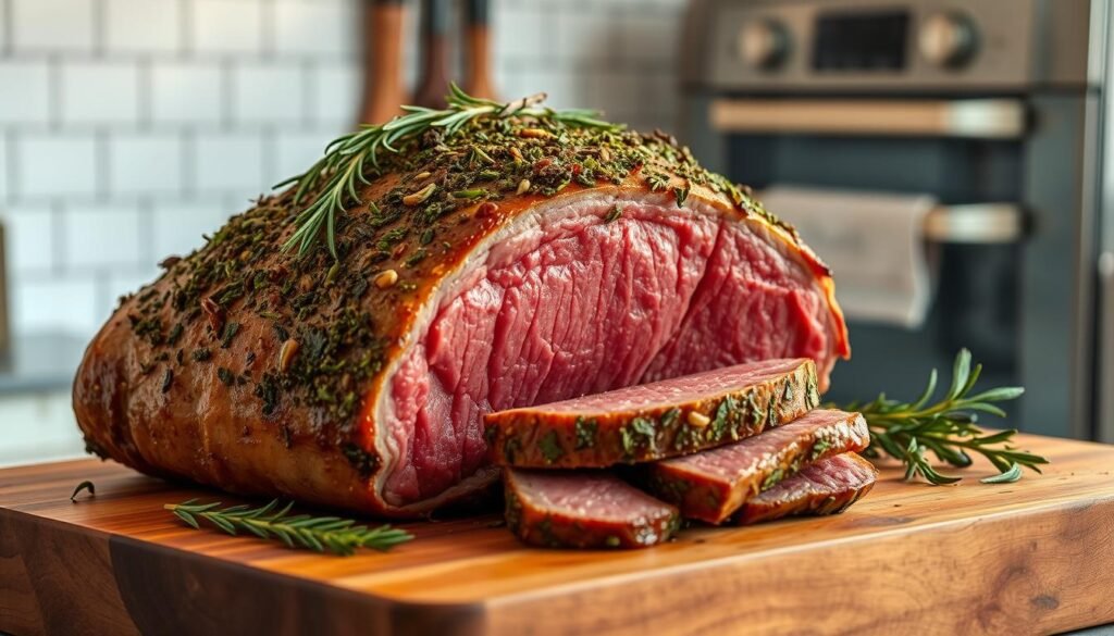 herb-crusted roast beef recipe