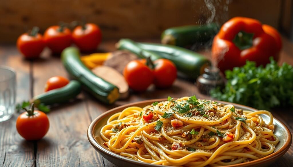 quick vegan pasta dinner
