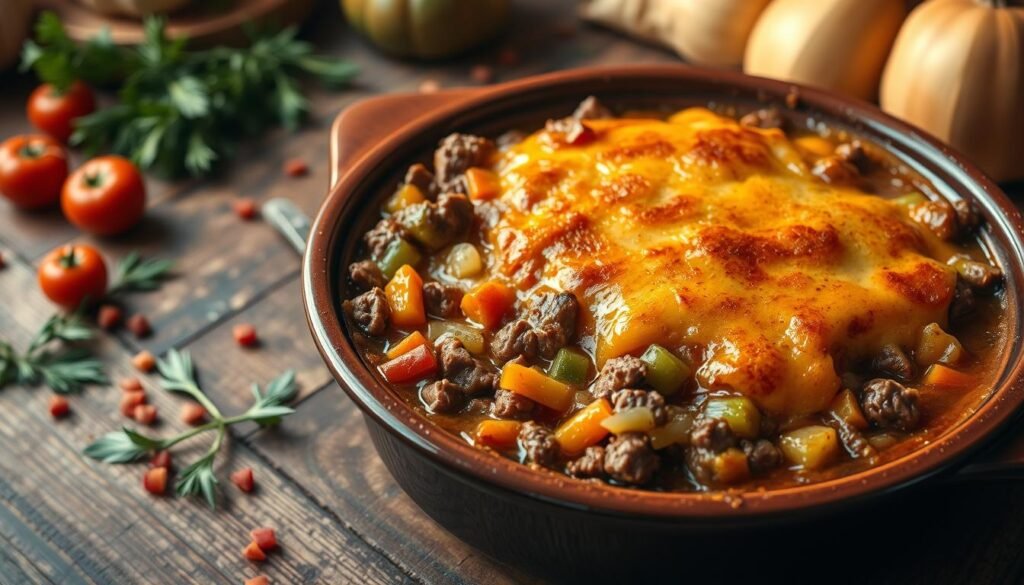 slow cooker ground beef casserole