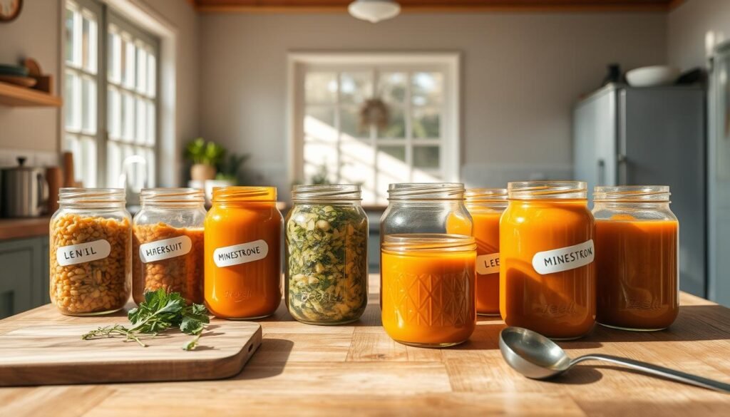 storing homemade vegan soups