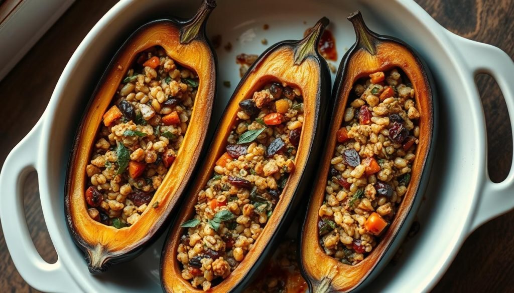stuffed eggplant boats vegetarian eggplant recipes