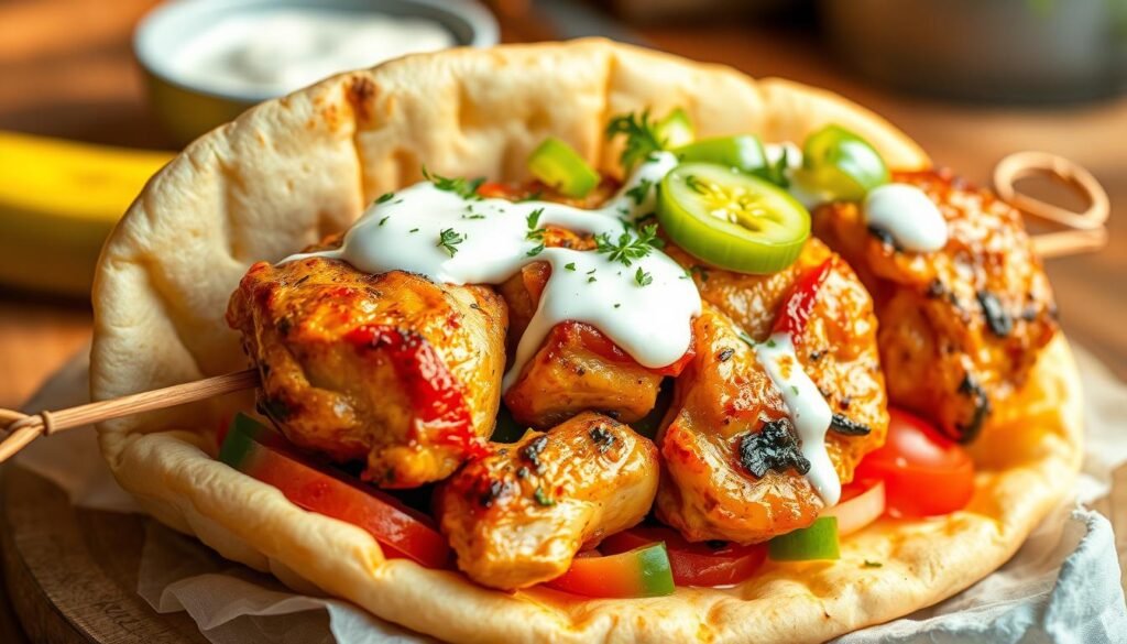 A Delicious Greek Chicken Souvlaki