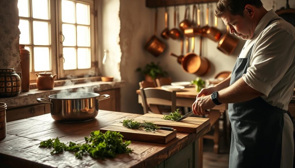 Authentic French cooking techniques