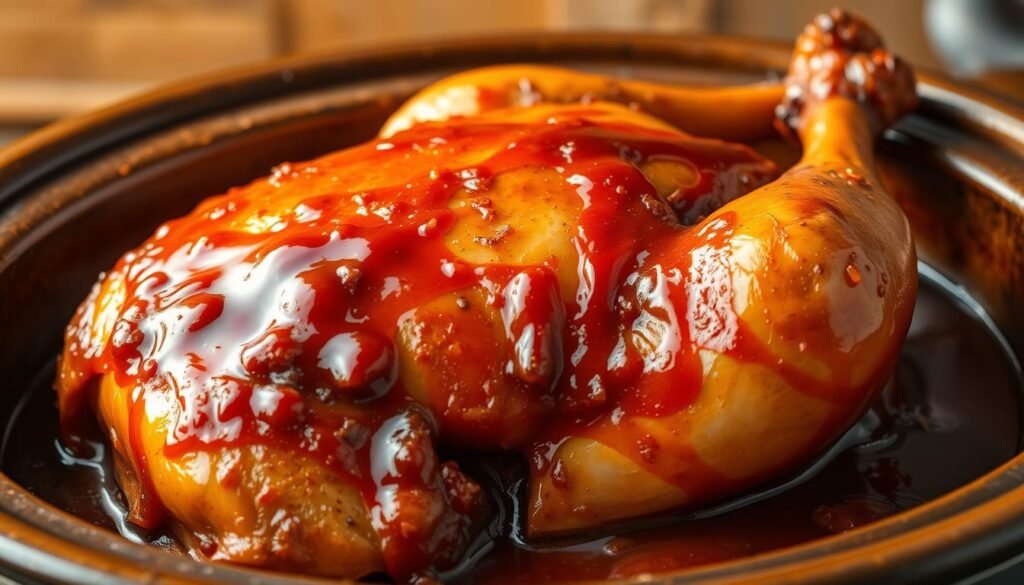 BBQ crockpot chicken