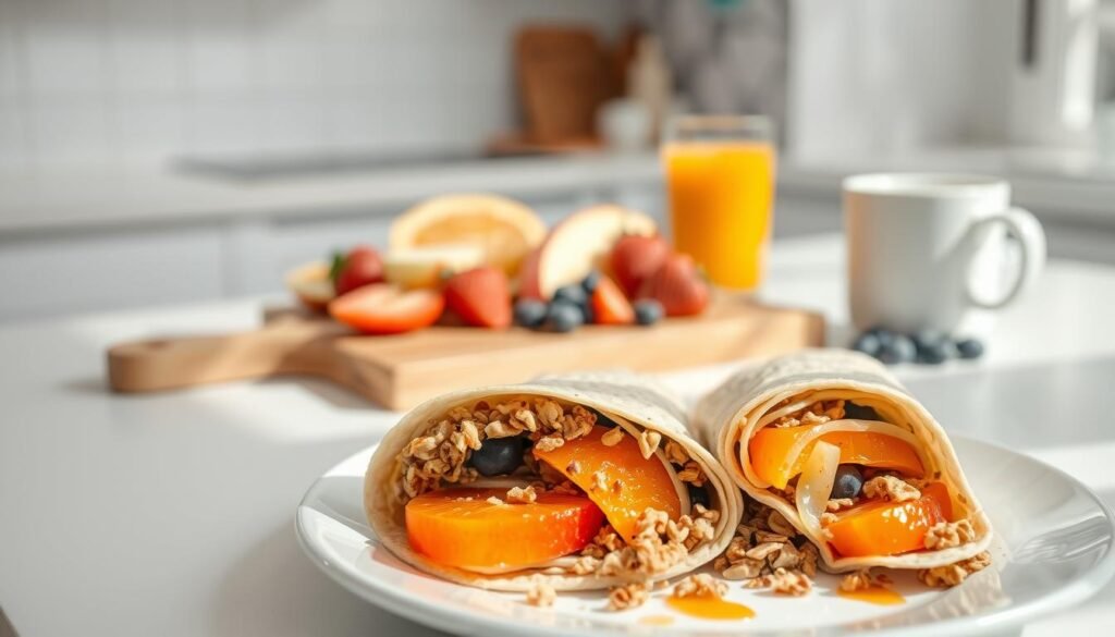 Fruit and Nut Breakfast Wraps