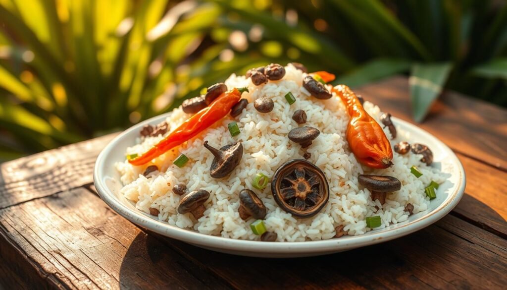 Haitian djon djon rice