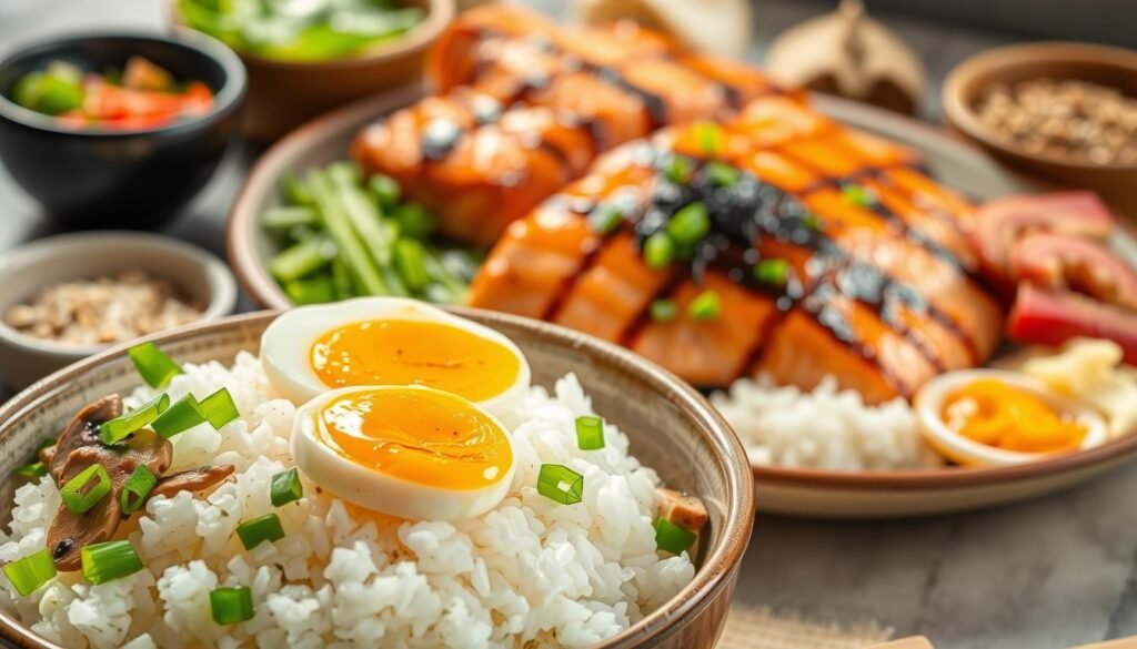 Healthy rice dishes Japanese
